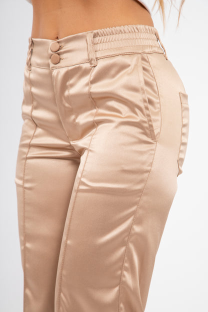 Pantalón Bota Recta en Satín
